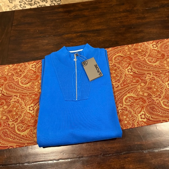 G/Fore Men's XL SURF V-Neck Merino Quarter Zip Knitted Sweater MSRP $255 - Picture 1 of 7